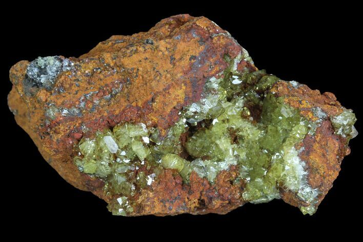 Gemmy, Yellow-Green Adamite Crystals - Durango, Mexico #88886